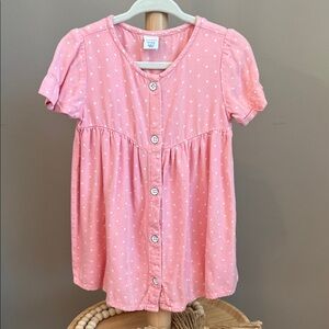 ⭐️⭐️ PICK 5 / $20 Old Navy Toddler Girl Pink Polka Dot Button-Up Dress 12-18M